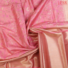 Taffy Pink Banarasi Silk Saree