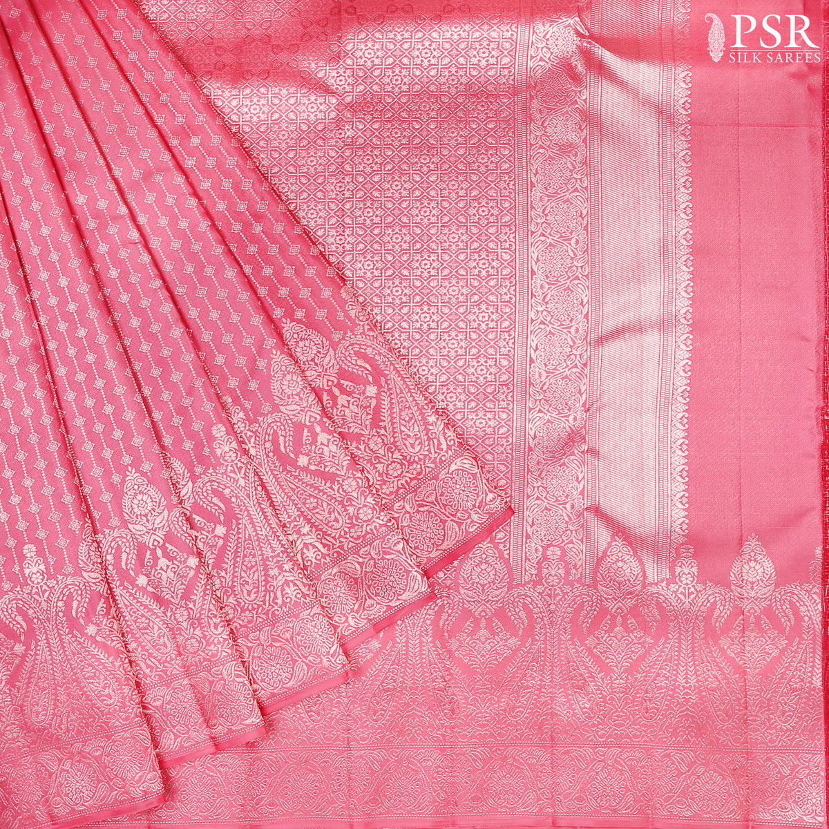 Fandango Pink Kanchipuram Silk Saree