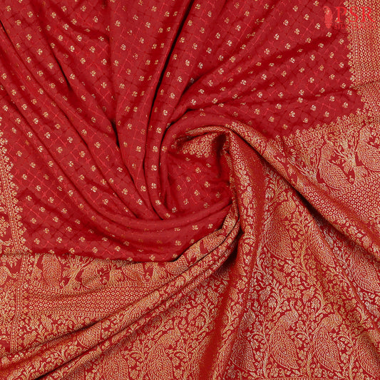 Red Georgette Silk Saree