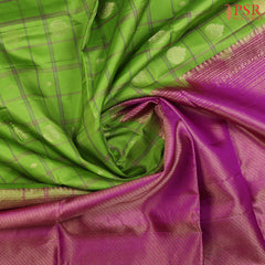 Parrot Green Soft Silk Saree