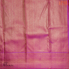 Coral Peach Kanchipuram Silk Saree