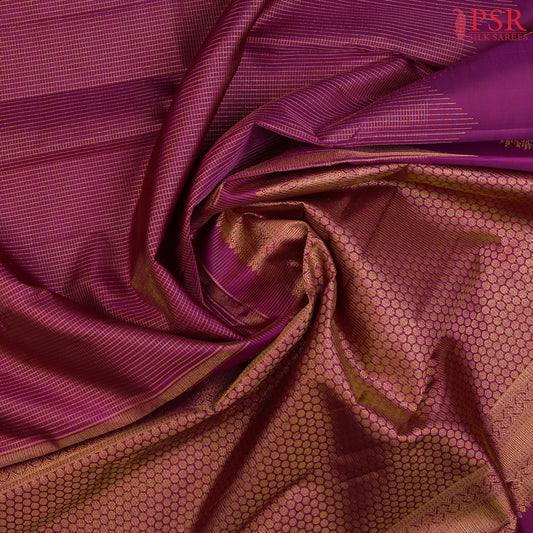 Tyrian Purple Kanchipuram Silk Saree