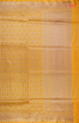 Mustard Yellow Banarasi Silk Saree