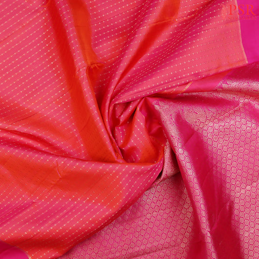 Cerise Pink Kanchipuram Silk Saree