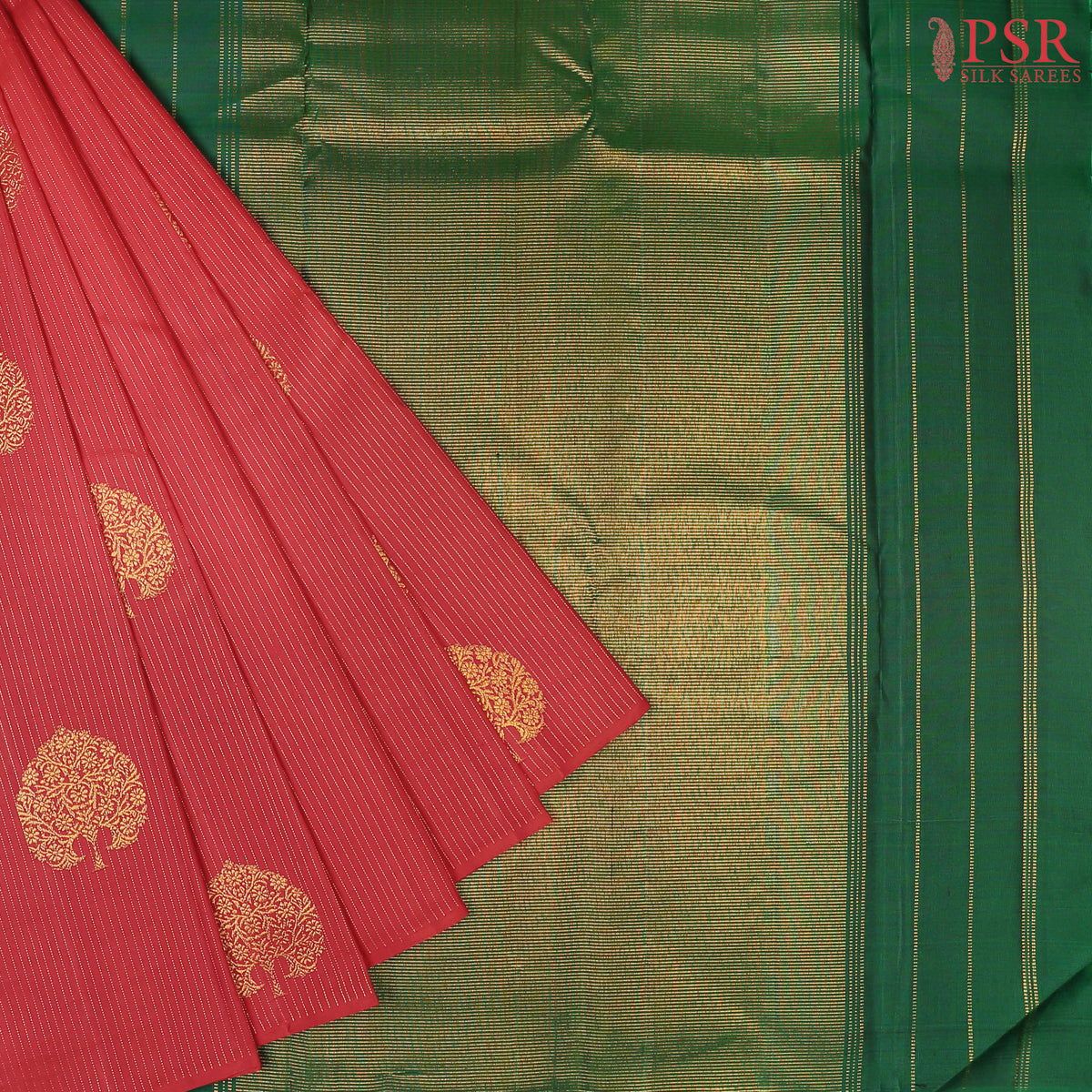 Romantic Red Kanchipuram Silk Saree