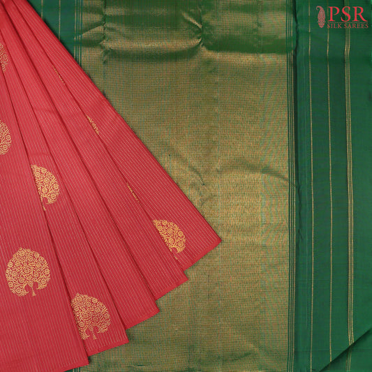 Romantic Red Kanchipuram Silk Saree