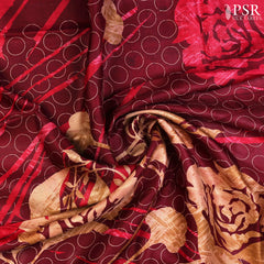 Dark Tyrian Purple Murshidabad Silk Saree