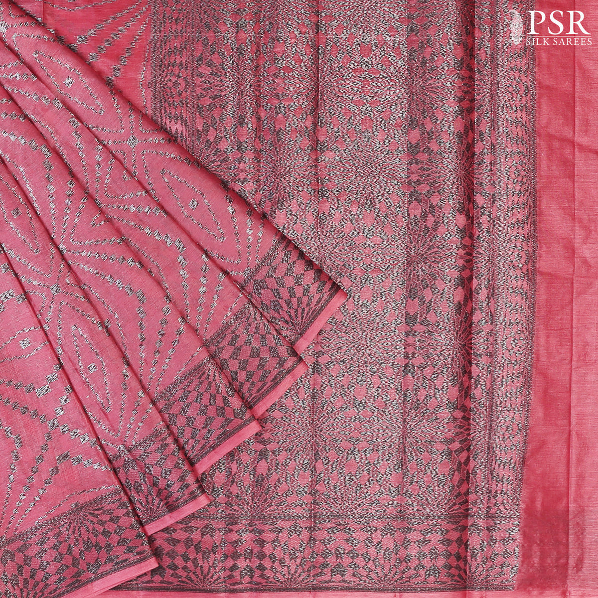 Punch Pink Banaras Tussar Silk Saree