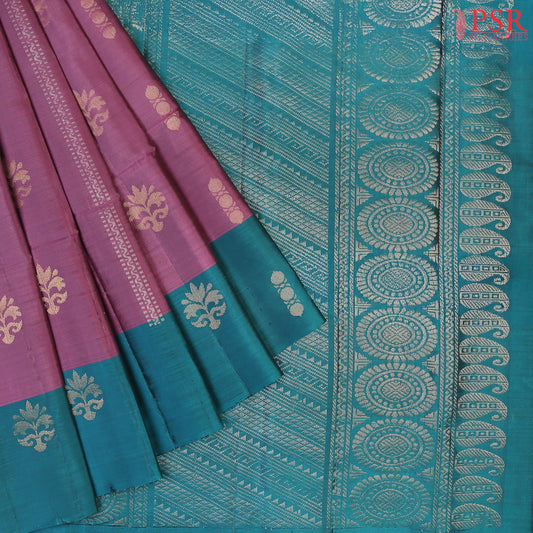 Wild Berry Purple Soft Silk Mix Saree