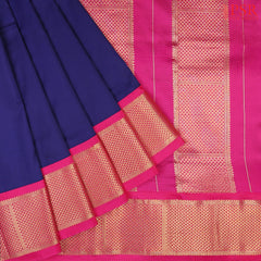 Dark Blue Nine Yards Silk Saree