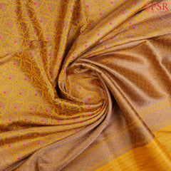 Mustard Yellow Banarasi Silk Saree