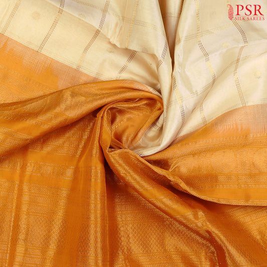 Cream Cotton Silk Saree