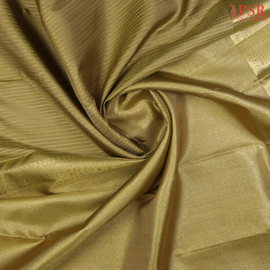 Golden Olive Kanchipuram Silk Saree