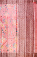 Flamingo Pink Banaras Tussar Silk Saree