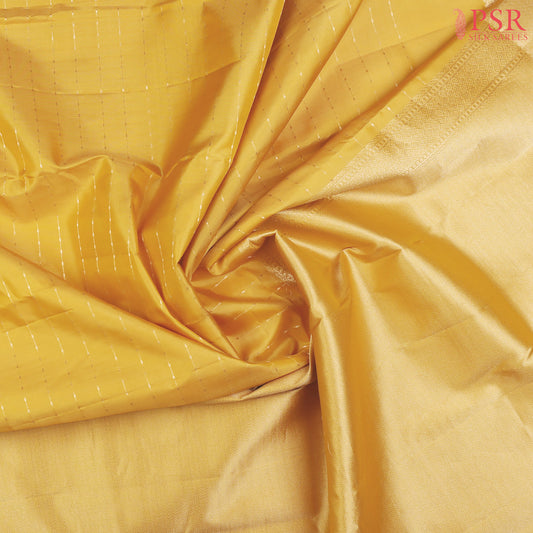 Dandelion Yellow Fancy Kanchipuram Silk Saree