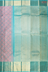 Orchid Peach Kanchipuram Silk Saree