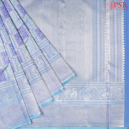 Maya Blue Kanchipuram Silk Saree