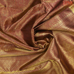 Dark Burgundy Bridal Kanjivaram Silk Saree