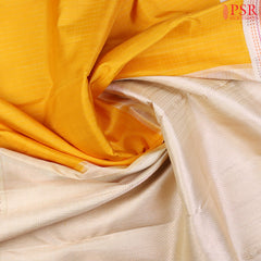 Amber Yellow Kanchipuram Silk Saree