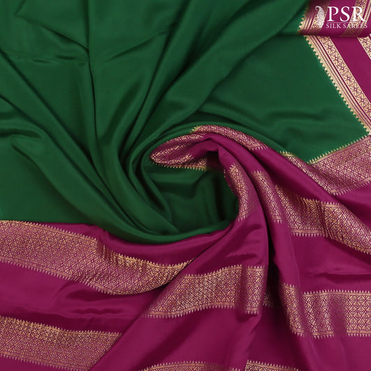 Emerald Green Mysore Silk Saree