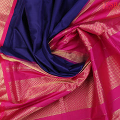 Dark Blue Nine Yards Silk Saree