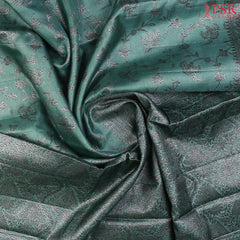 Medium Teal Banaras Tussar Silk Saree