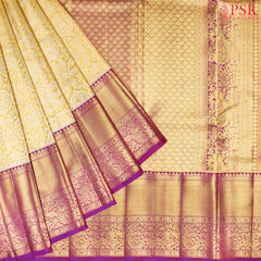 Yellow Kanchipuram Silk Saree