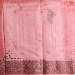 Flamingo Pink Banaras Tussar Silk Saree