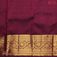 Dark Burgundy Bridal Kanjivaram Silk Saree