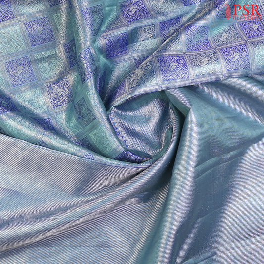 Maya Blue Kanchipuram Silk Saree