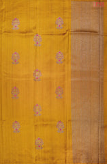 Amber Yellow Banaras Jute Silk Saree