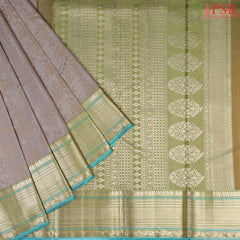 Cloud Grey Kanchipuram Silk Saree