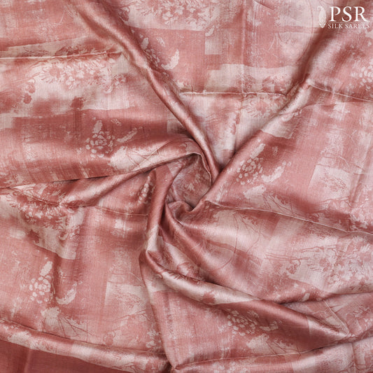 Peach Kadhi Tussar Silk Saree