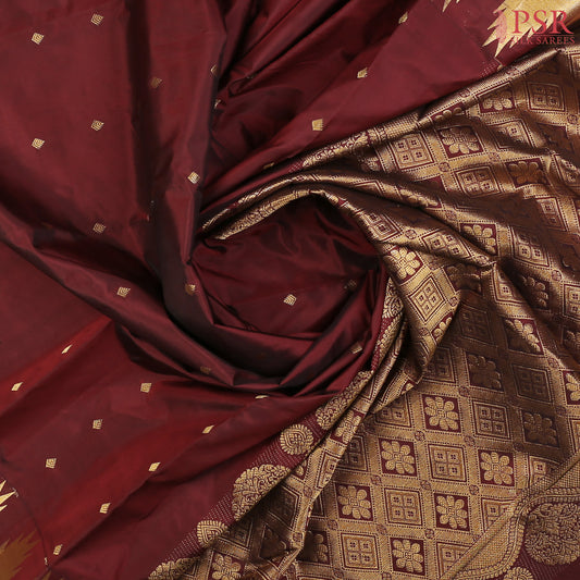 Auburn Kadiyal silk saree