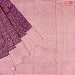 Wine Purple Kanchipuram Silk Saree