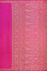 Magenta Pink Georgette Silk Saree