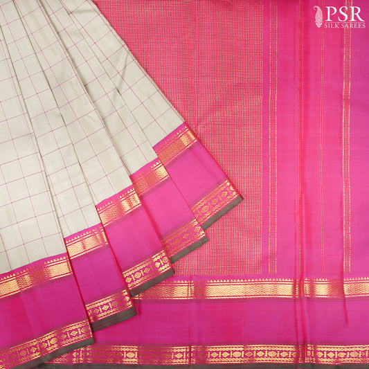 Sea Salt Grey Kanchipuram Silk Saree