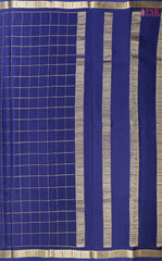 Admiral Blue Mysore Silk Saree