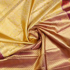 Yellow Kanchipuram Silk Saree