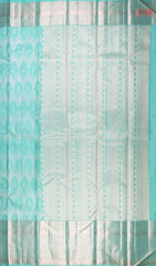 Turquoise Kanchipuram Silk Saree