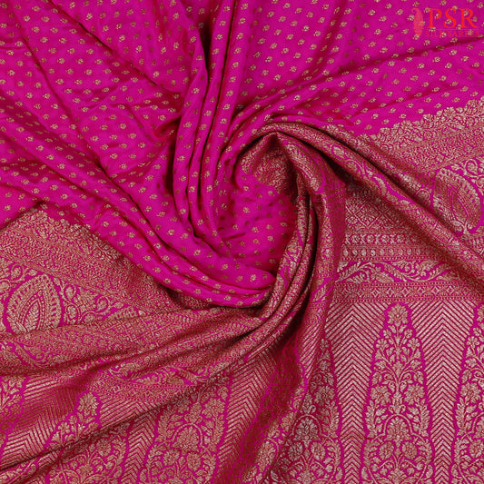 Magenta Pink Georgette Silk Saree