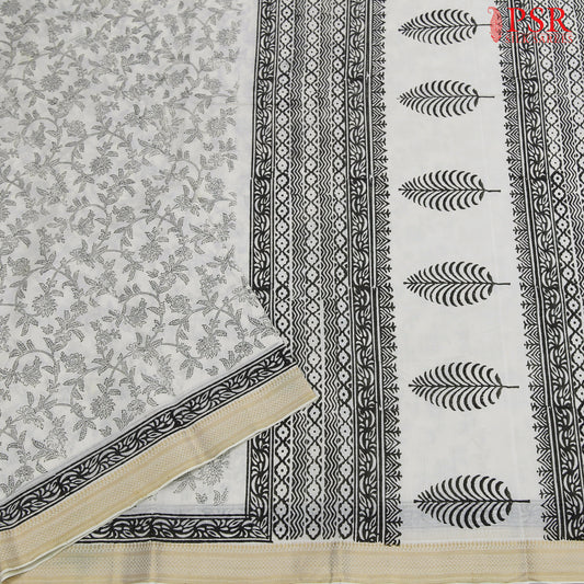 Mangalagiri Printed Cotton - Off White