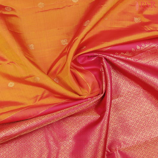 Marigold Kanchipuram Silk Saree