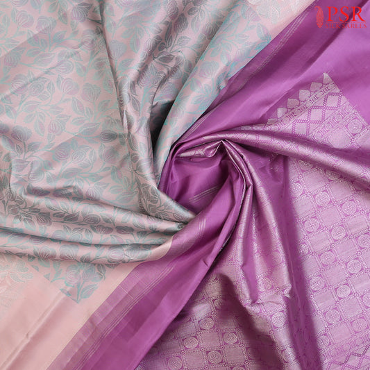 Muted Rose Kanchipuram Silk Saree