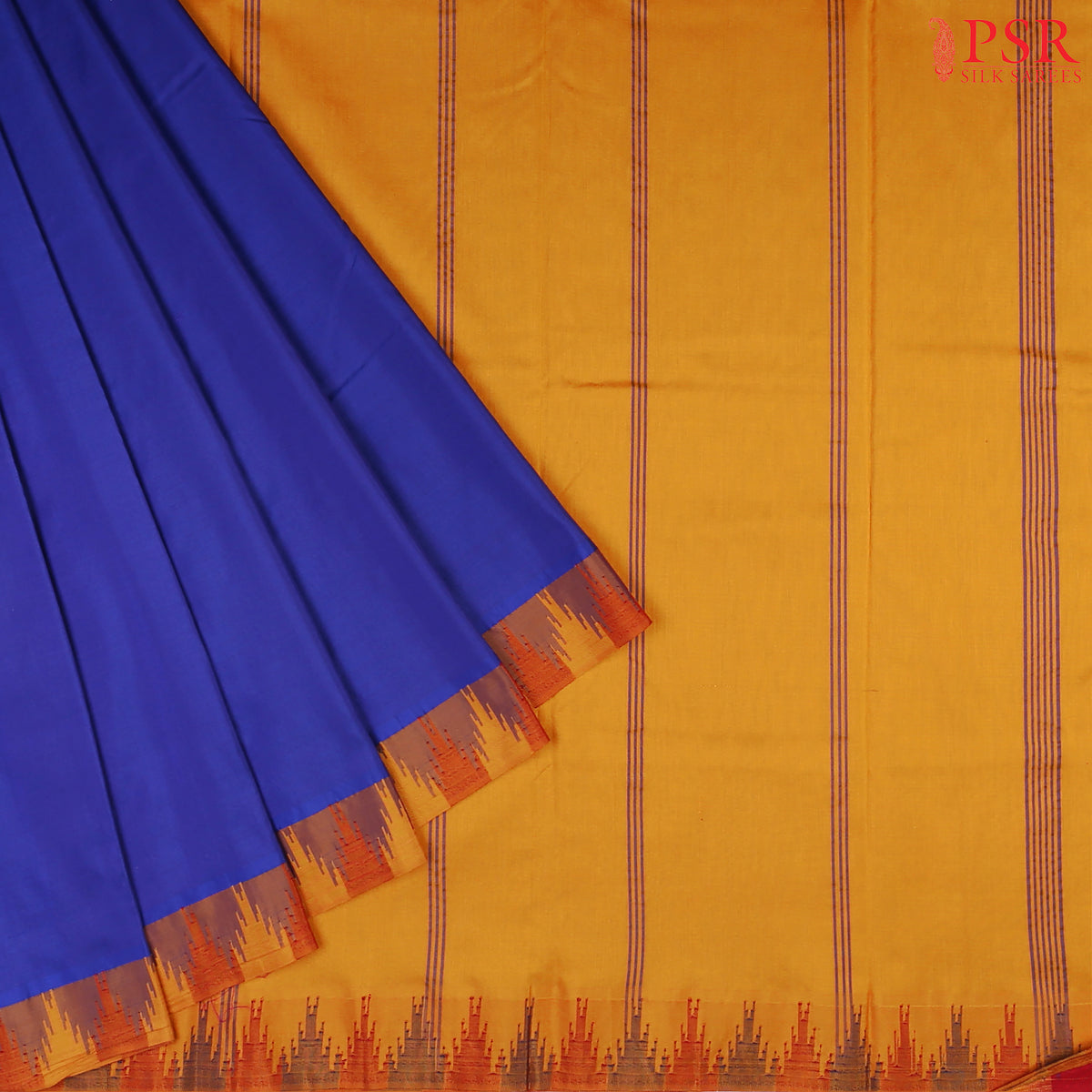 Royal Blue Kadiyal Silk saree