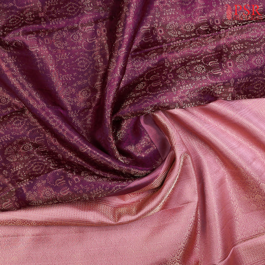 Wine Purple Kanchipuram Silk Saree