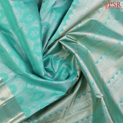 Turquoise Kanchipuram Silk Saree