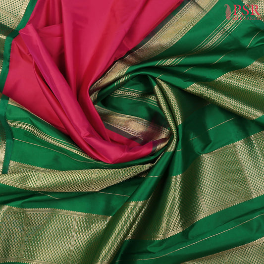 Cerise Red Nine Yards Silk Saree