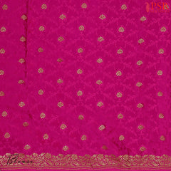 Magenta Pink Georgette Silk Saree