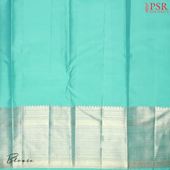 Turquoise Kanchipuram Silk Saree